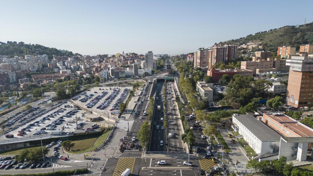 Vista panorámica de la ronda de Dalt de Barcelona