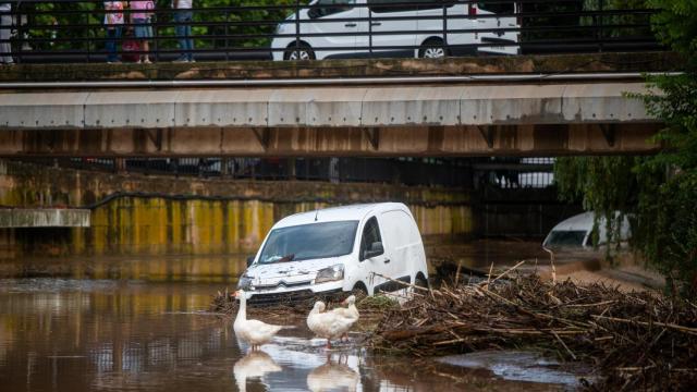 Inundaciones en Súria (Barcelona) durante las precipitaciones provocadas por la DANA el 12 de julio de 2025