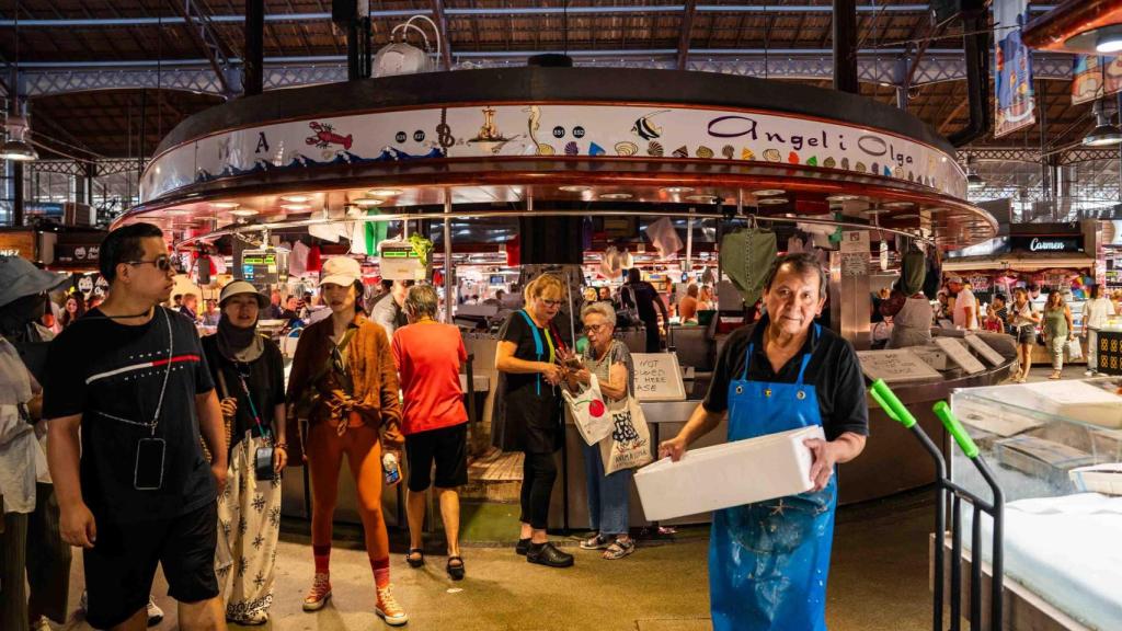 Interior del mercado de La Boqueria