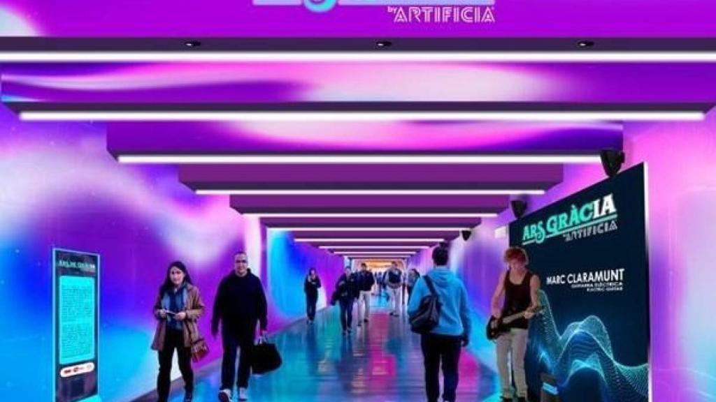 El transbordo de paseo de Gràcia del metro de Barcelona se convertirá en un túnel sensorial con luces y sonidos
