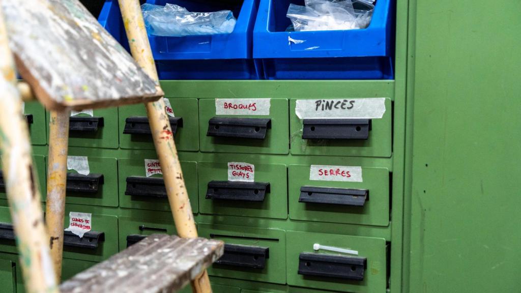 Imagen del interior del taller de la Asociación de la calle de Travessia de Sant Antoni