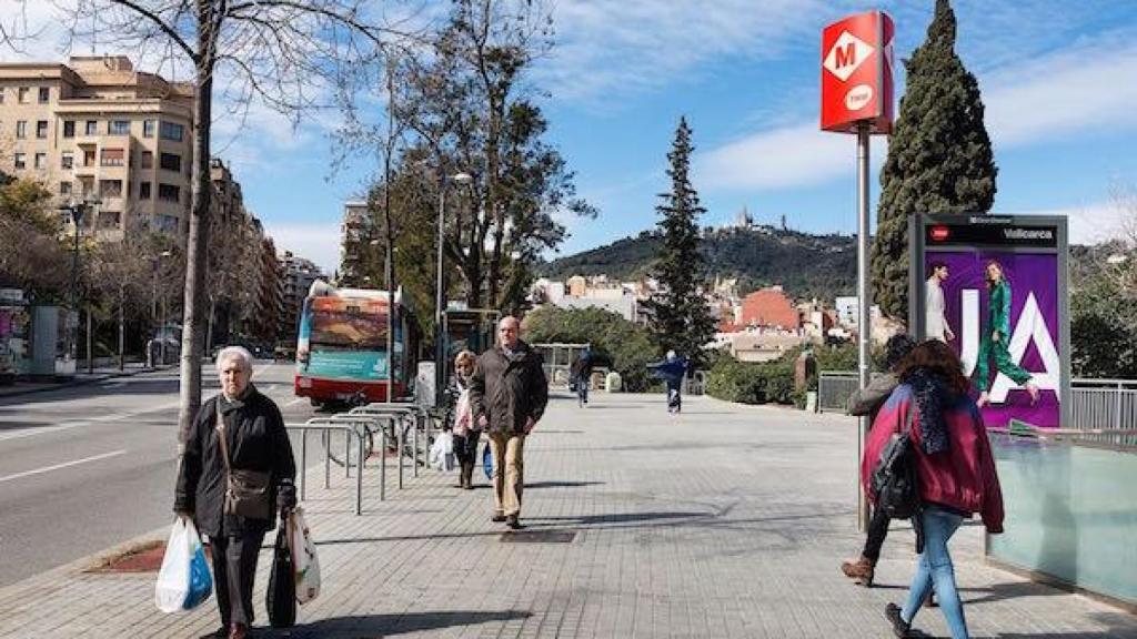 Imagen de archivo de una estación de metro de Vallcarca
