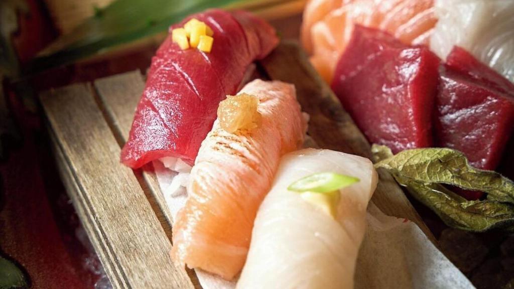 Sushi en el restaurante Ikibana de Barcelona