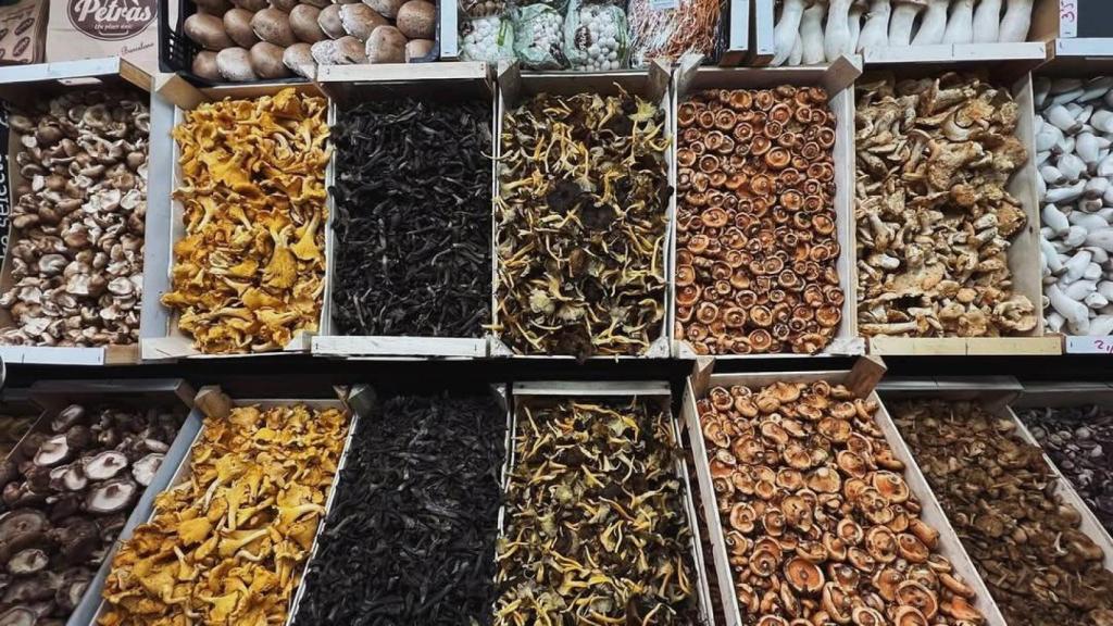 Parada de Bolets Patràs en La Boqueria
