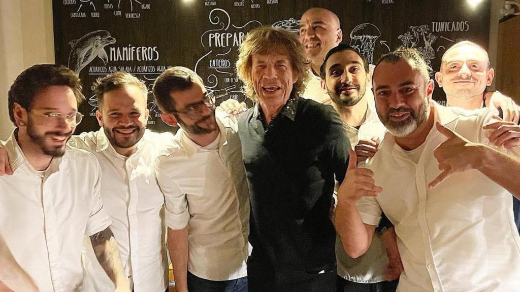 Mick Jagger en el Restaurante Estimar de Barcelona