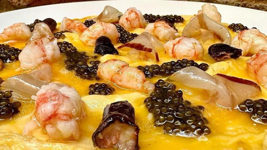 Tortilla de marisco del restaurante Estimar de Barcelona