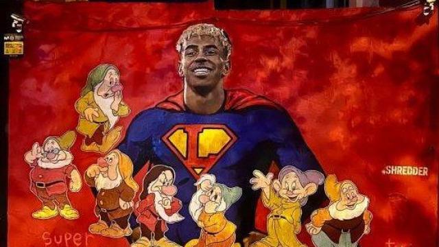 El mural de Lamine Yamal en Barcelona vandalizado
