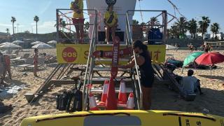Una torre de vigilancia de Barcelona cerrada por la huelga de los socorristas