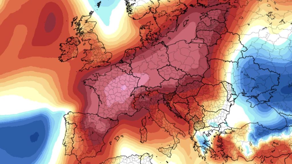 Anomalías térmicas para el 13 de agosto