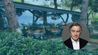 Montaje de Robert De Niro con el restaurante Hispania de Arenys de Mar