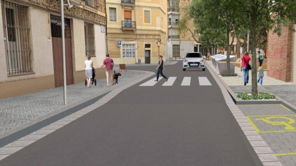 Render de la remodelación de la calle del Vint-i-Sis de Gener