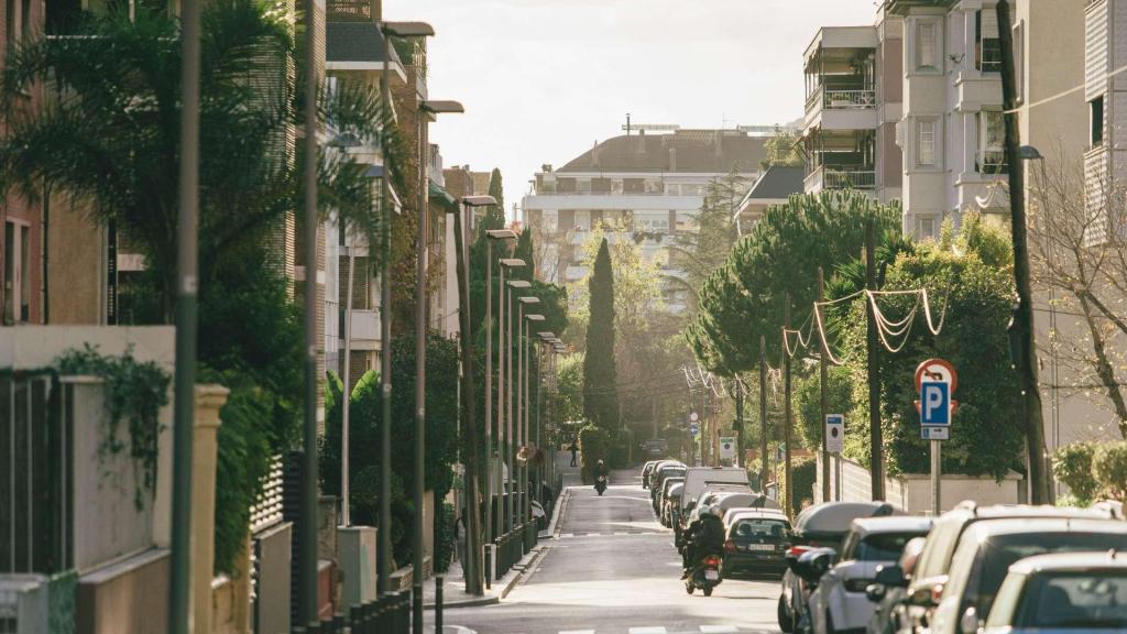 Calles de un barrio de la zona alta de Barcelona
