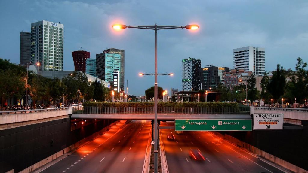 Gran Via, una de las principales conexiones por carretera entre Barcelona y L’Hospitalet