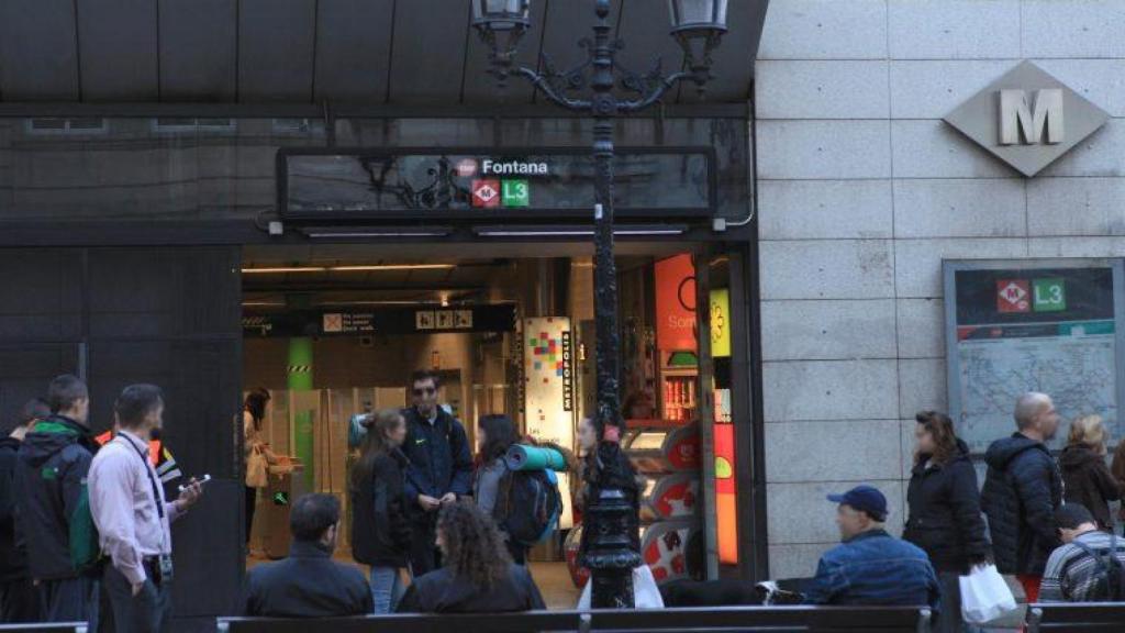 Estación Fontana del metro de Barcelona