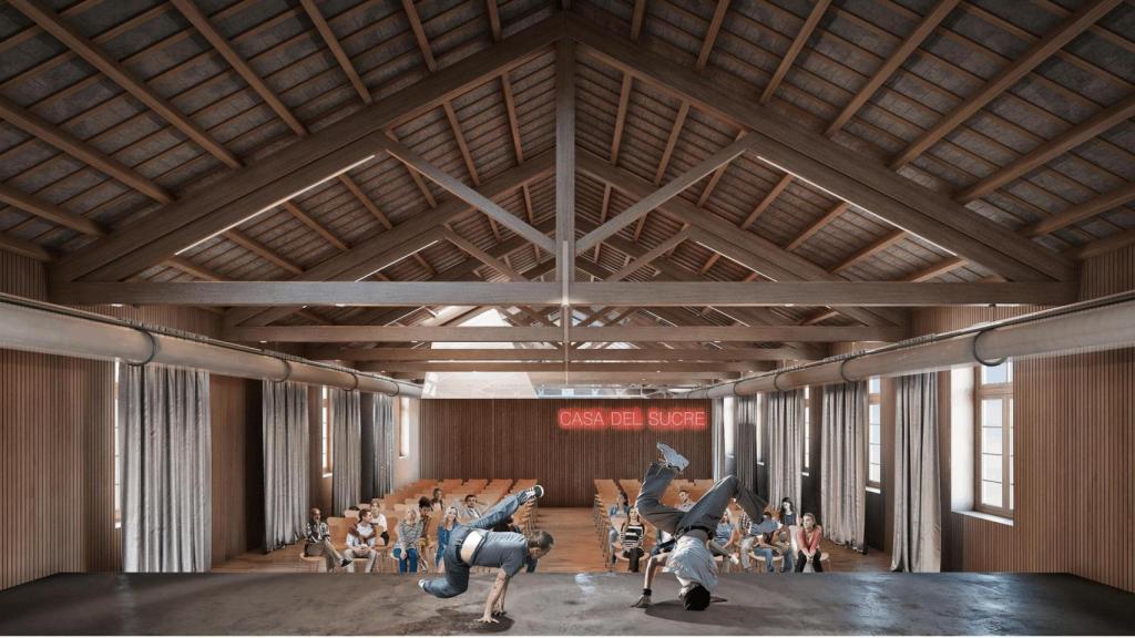 Render de l'Espai Jove a la Casa del Sucre després de la rehabilitació