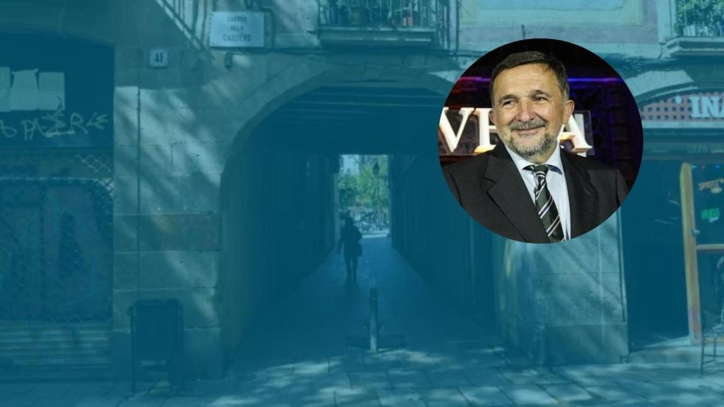 Montaje de Sergio Vila-Sanjúan y una calle de El Gòtic de Barcelona