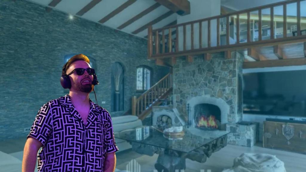 Montaje de Ibai Llanos y el interior de la casa que se ha vendido