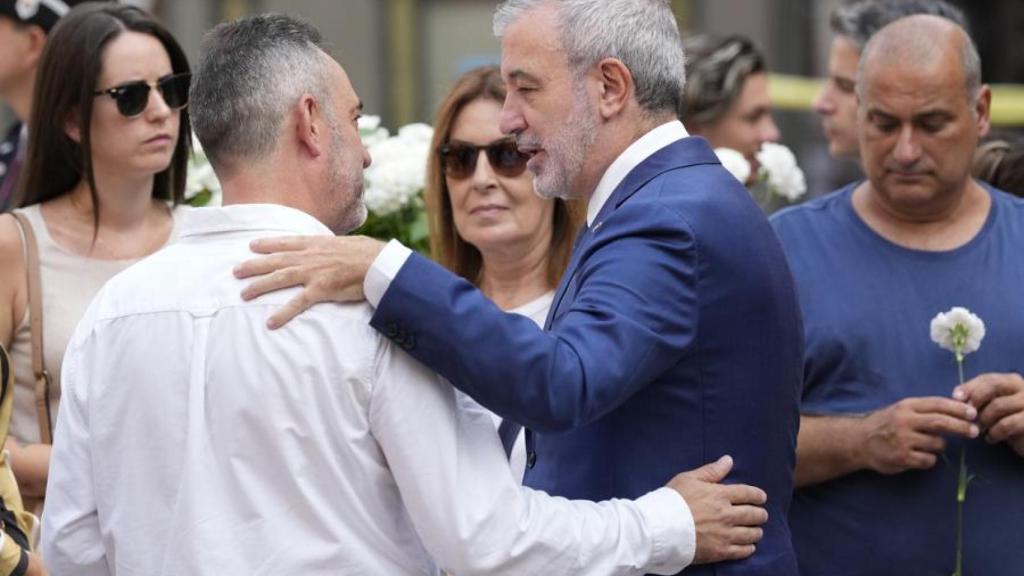 Jaume Collboni durante el acto de homenaje a las víctimas del 17-A en Barcelona