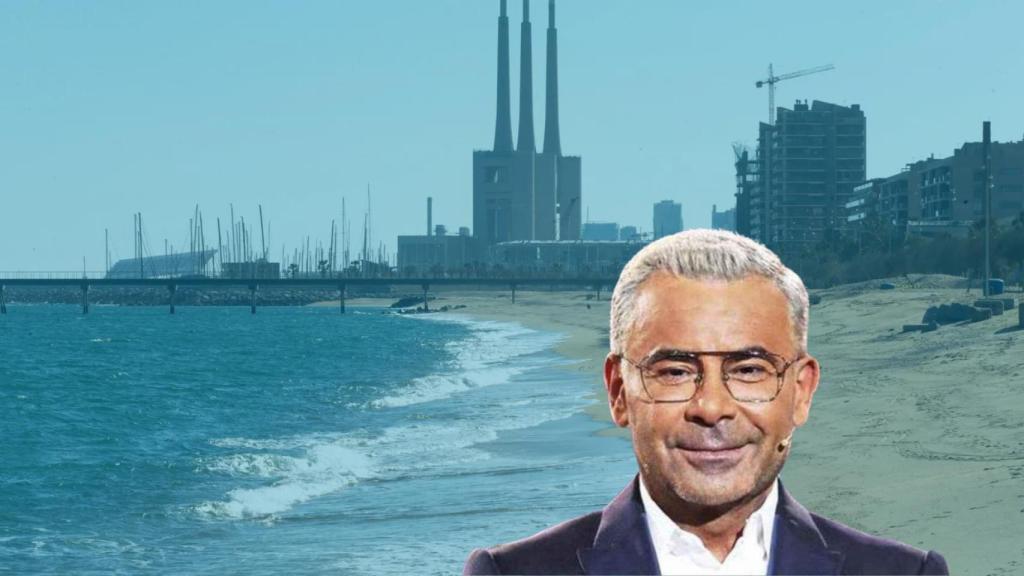 Montaje de Jorge Javier Vázquez con una playa de Badalona de fondo