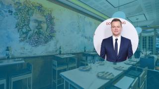 Montaje de Matt Damon cenó y el restaurante Denassus en Barcelona