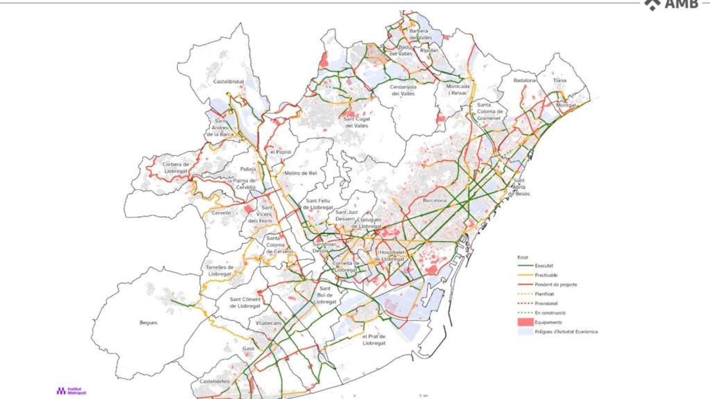 Mapa de la red de Bicivia